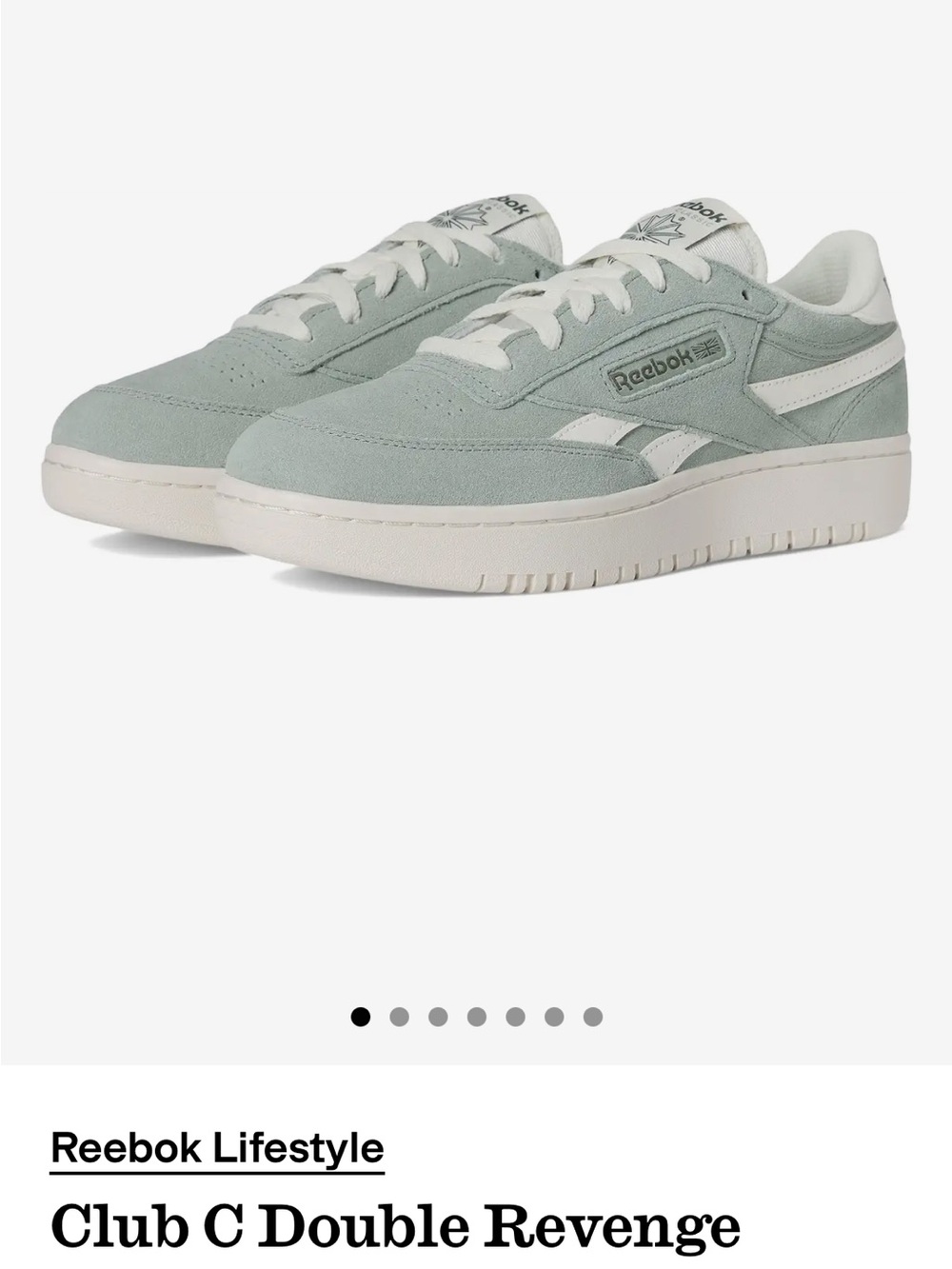 Reebok Club C Double Revenge Sneakers in Sage & White
